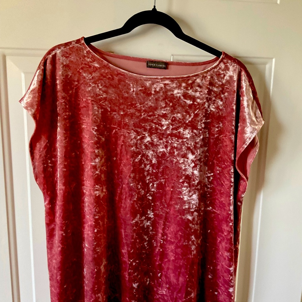 Pink velvet top